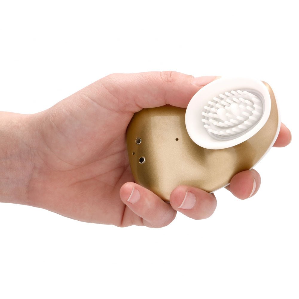 Twitch 1 - Gold USB Rechargeable Suction Vibrator
